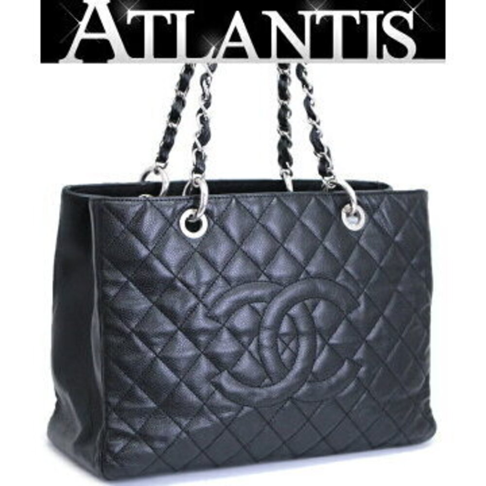 Chanel GST Chain Tote Bag Caviar Leather Black S